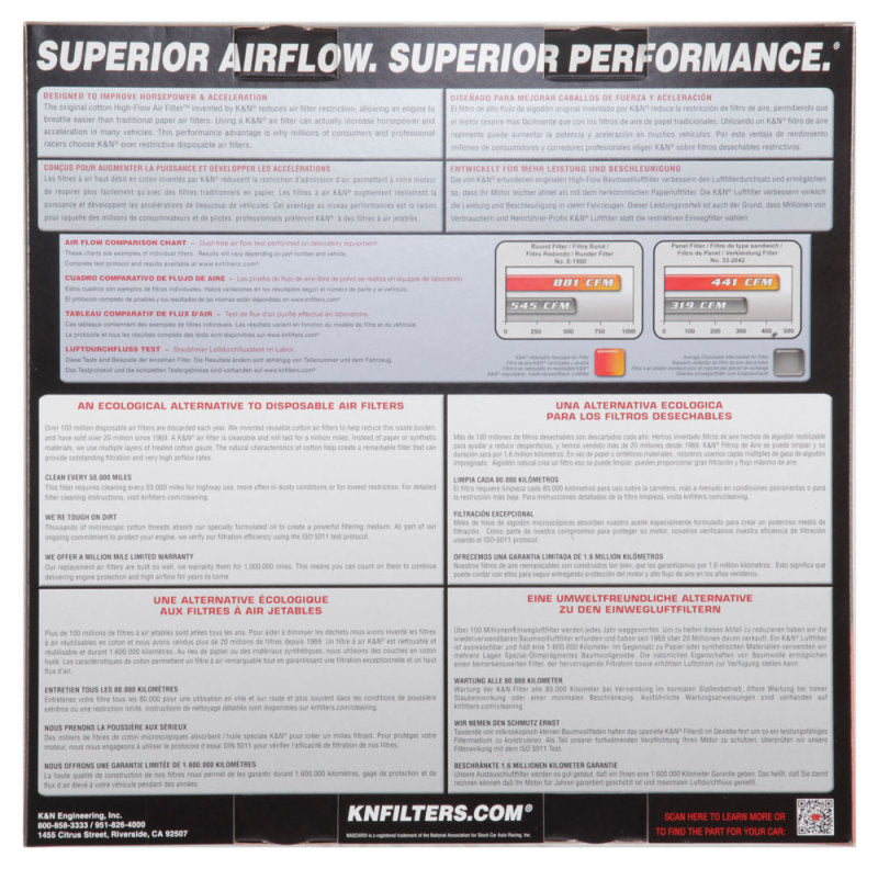 K&N Custom Air Filter 14 inch OD 12 11/16 inch ID 2 1/2 inch Height-SR1 Performance