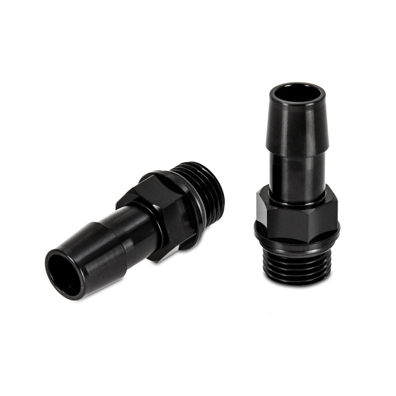 Mishimoto 16X1.5 TO 1/2in. Hose Barb Aluminum Fittings (Pack of 2)-SR1 Performance