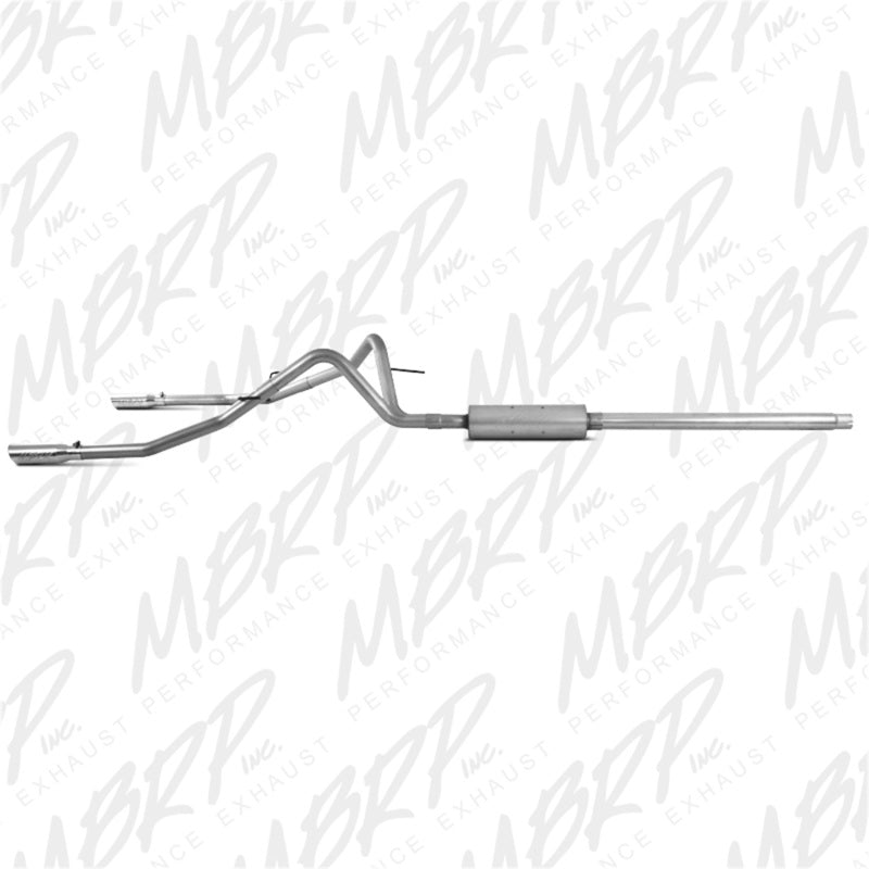 MBRP 2004-2008 Ford F150 4.6/5.4L EC/CC-SB Cat Back Dual Split Rear-SR1 Performance