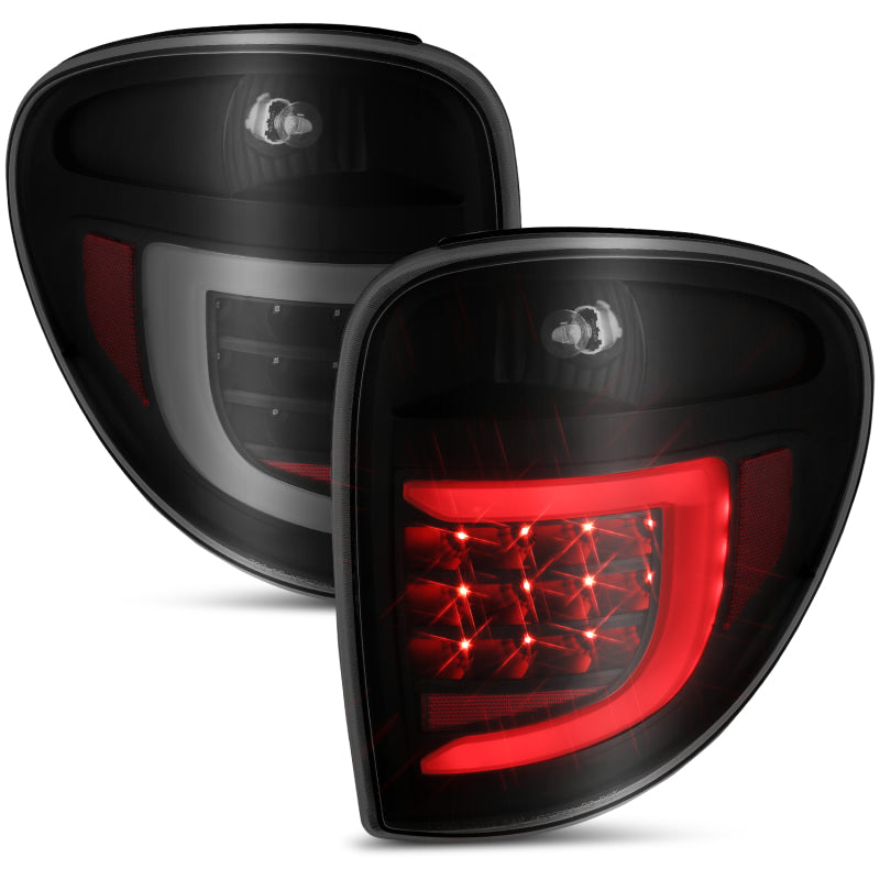 ANZO 2004-2007 Dodge Grand Caravan LED Tail Lights w/ Light Bar Black Housing Smoke Lens-SR1 Performance