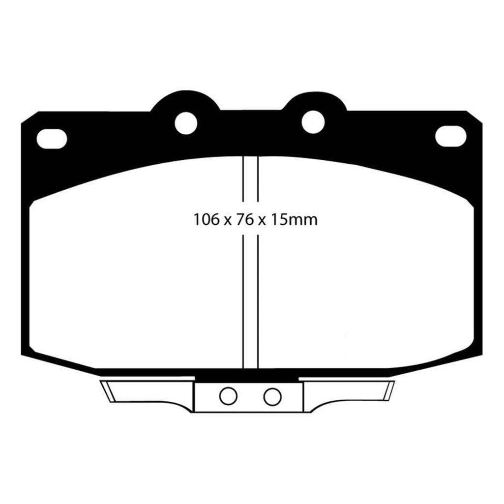 EBC Redstuff Ceramic Low Dust Brake Pads for Mazda RX-7 1990-1991 – Front Vented Rotors Part DP3763C