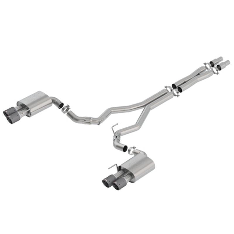 Borla 2018 Ford Mustang GT 5.0L AT/MT (w/o Valves) ATAK 3in Cat-Back Exhaust w/Carbon Fiber Tips-SR1 Performance