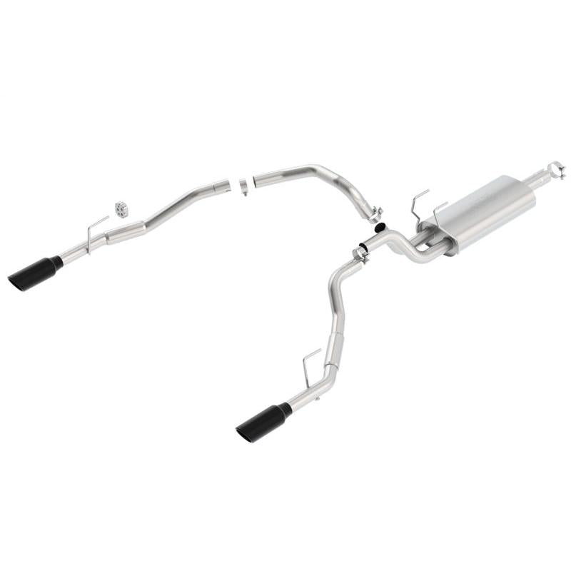 Borla 09-17 Dodge Ram 1500 5.7L V8 3in to Dual 2.5in Single Round Rolled Angle-Cut S-type Exhaust-SR1 Performance