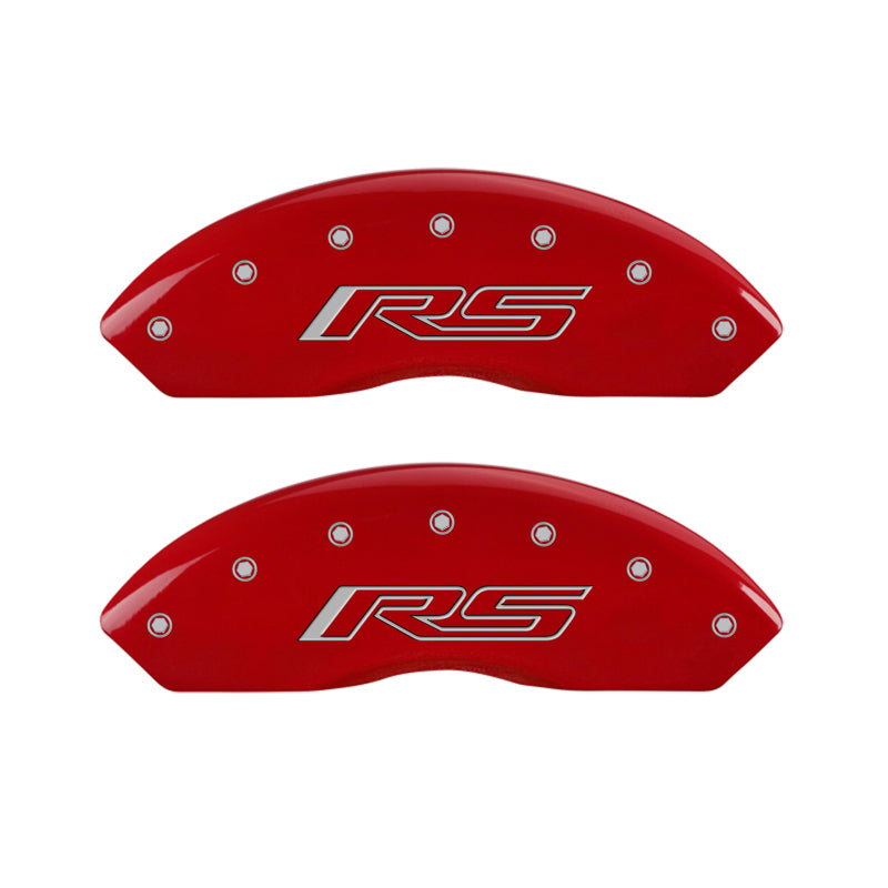MGP 4 Caliper Covers Engraved Front & Rear Gen 5/RS Red finish silver-SR1 Performance