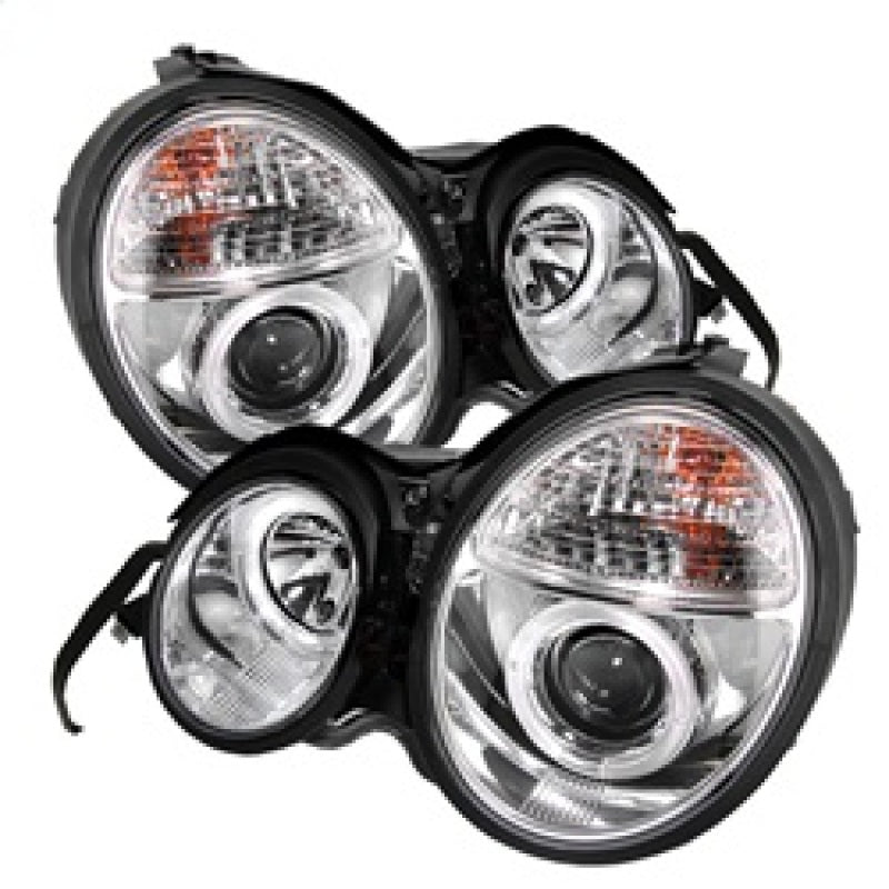 Spyder Mercedes Benz E-Class 95-99 Projector Headlights LED Halo Chrm PRO-YD-MBW21095-HL-C-SR1 Performance