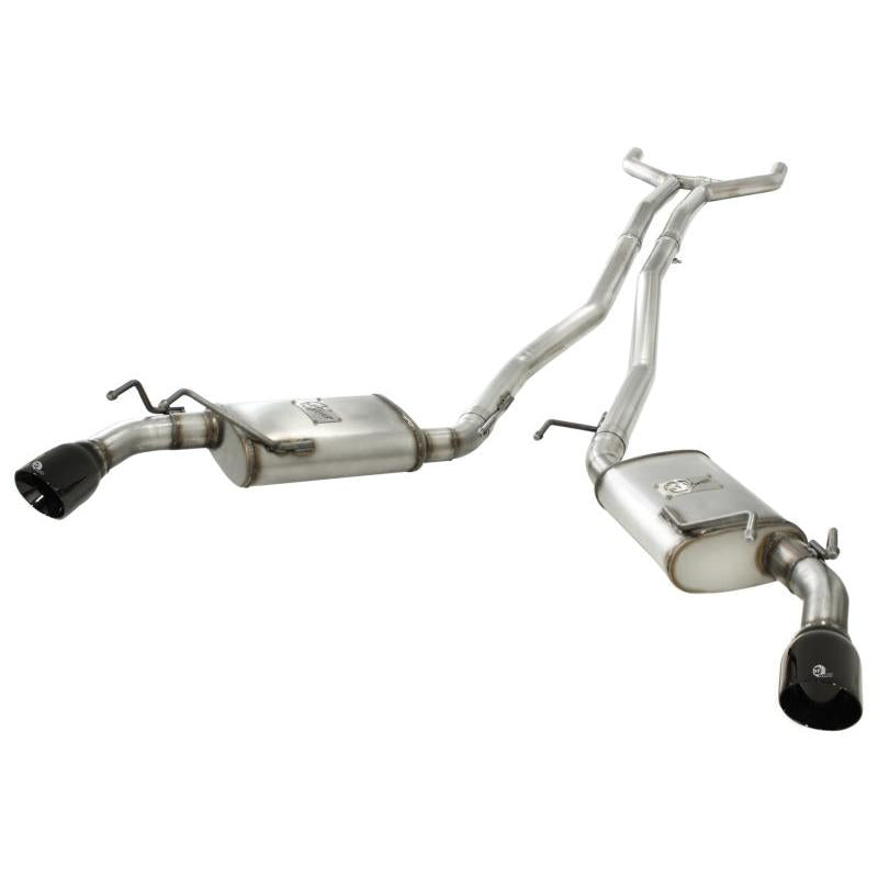 aFe MACHForce XP Exhaust 2.5in Stainless Steel CB/10-13 Chevy Camaro V6-3.6L (td) (gloss blk tip)-SR1 Performance
