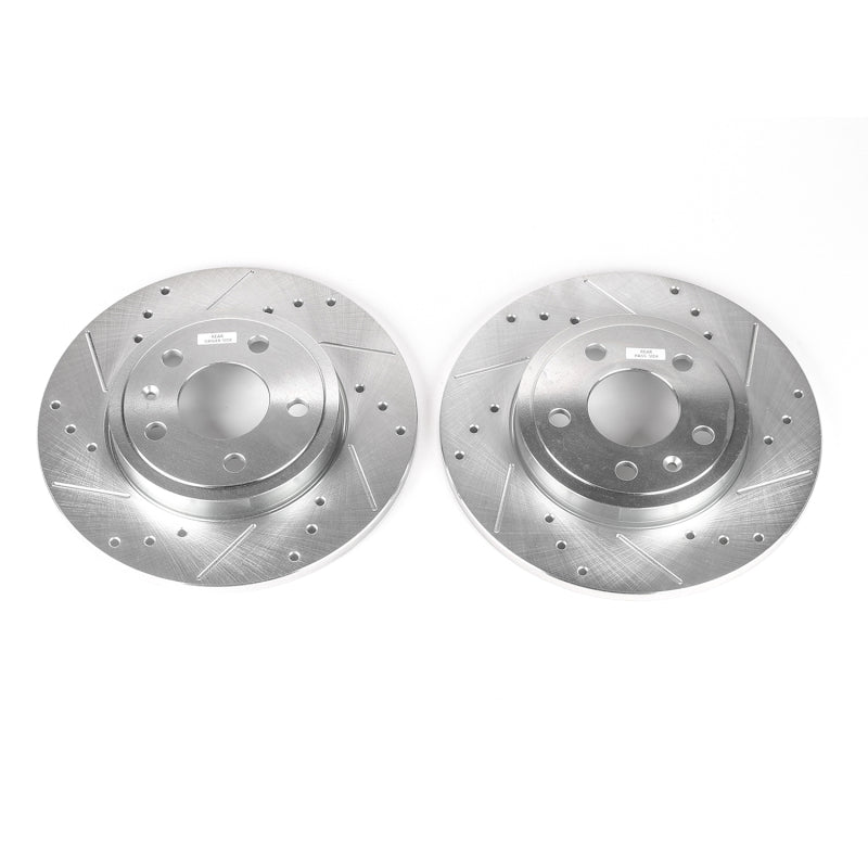 Power Stop 05-09 Audi A4 Rear Evolution Drilled & Slotted Rotors - Pair-SR1 Performance