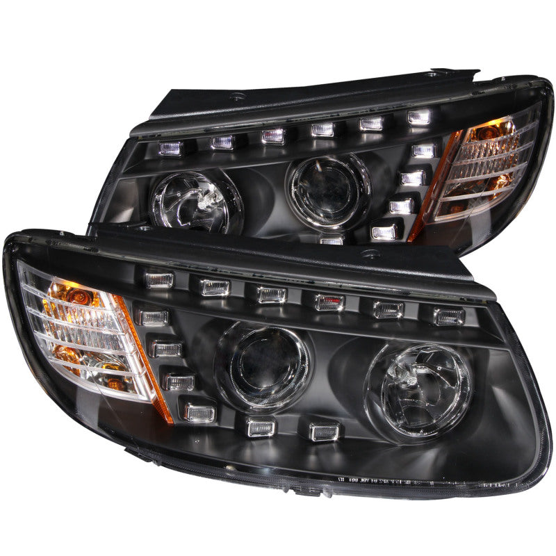 ANZO 2007-2007 Hyundai Santa Fe Projector Headlights w/ LED Black-SR1 Performance