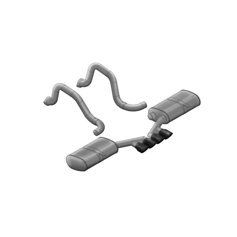 Corsa 1997-2004 Chevrolet Corvette C5 Z06 5.7L V8 Black Sport Axle-Back Exhaust-SR1 Performance