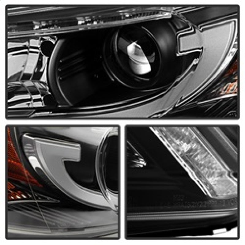 Spyder Honda Accord 2013-2015 4DR Projector Headlights Light Bar DRL Black PRO-YD-HA13-LBDRL-BK-SR1 Performance