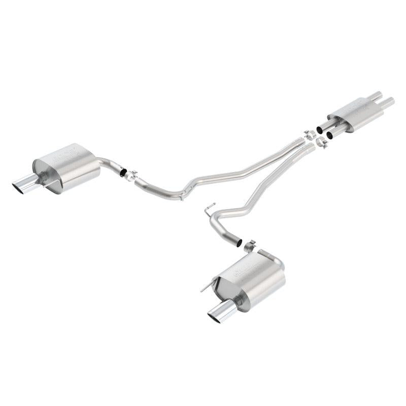 Borla ATAK Cat Back 15 Ford Mustang 3.7L V6 MT/AT 2.25in Pipe 4in Single Round Rolled Tips-SR1 Performance