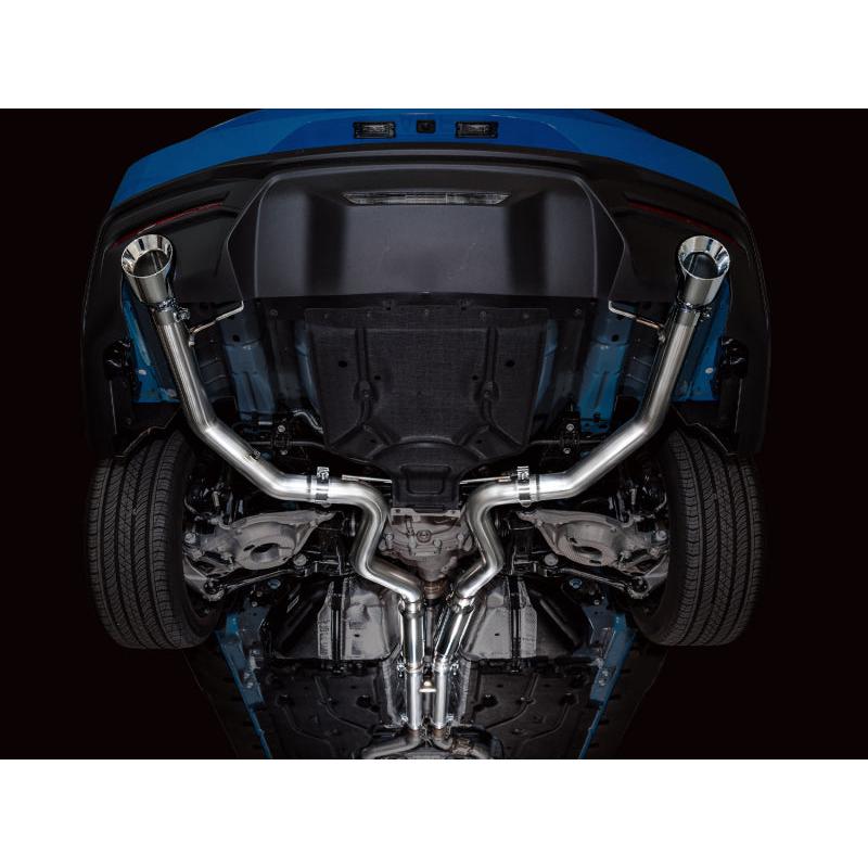 AWE 2024 Ford Mustang GT Fastback S650 RWD Track Edition Catback Exhaust w/ Dual Chrome Silver Tips-SR1 Performance