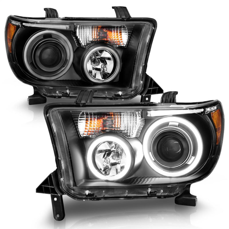 ANZO 2007-2013 Toyota Tundra Projector Headlights w/ Halo Black (CCFL)-SR1 Performance