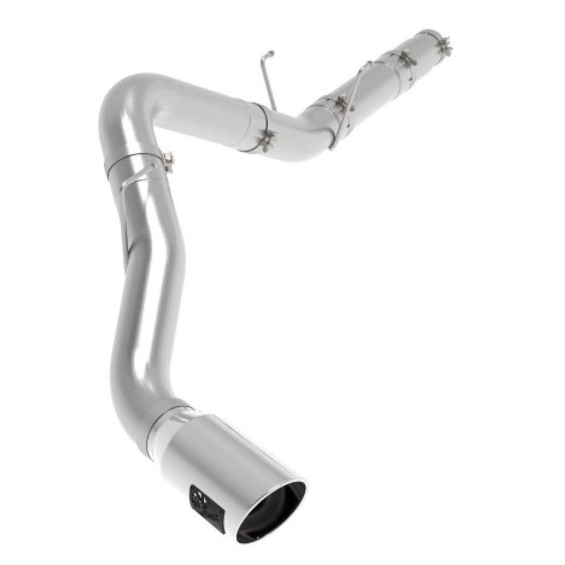 aFe ATLAS 5in DPF-Back Alum Steel Exhaust System w/Polished Tip 19-20 Ram Diesel Trucks L6-6.7L (td)-SR1 Performance