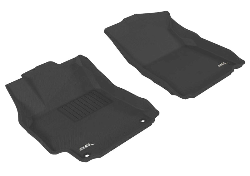 3D MAXpider 2012-2014 Toyota Camry/Camry Hybrid Kagu 1st Row Floormat - Black-SR1 Performance