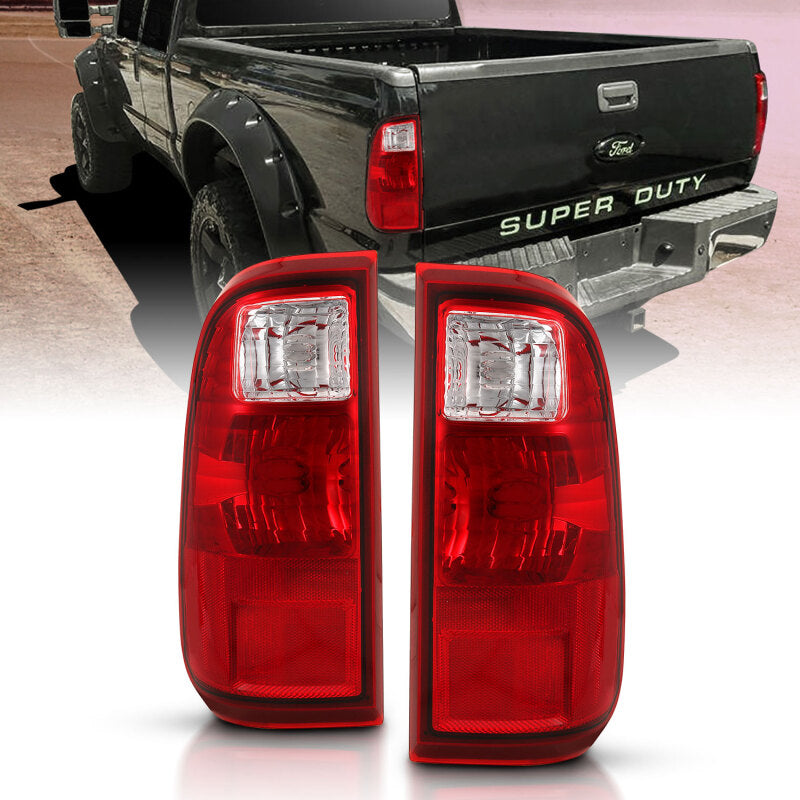 ANZO 2008-2016 Ford F-250 Taillight Red/Clear Lens (OE Replacement)-SR1 Performance