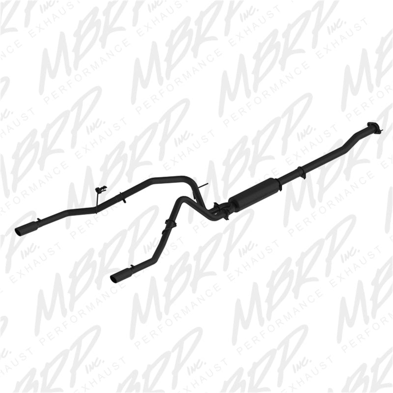 MBRP 11-14 Ford F-150 V6 Ecoboost Black Coated 2.5in Cat-Back Dual Rear Exit Exhaust System-SR1 Performance