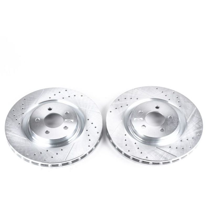 Power Stop 07-14 Ford Mustang Front Evolution Drilled & Slotted Rotors - Pair-SR1 Performance