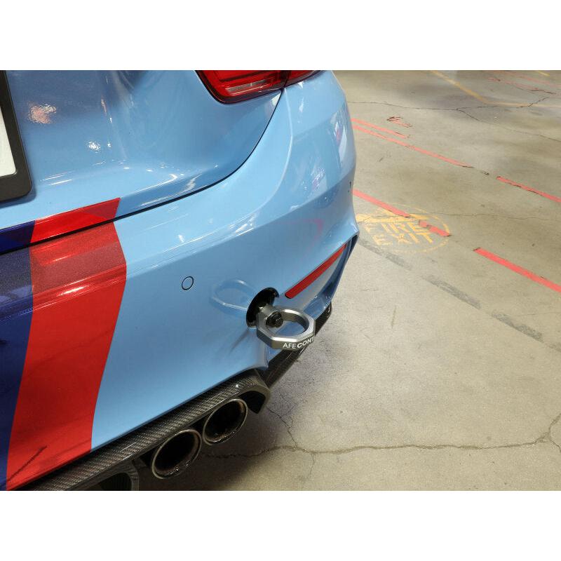 aFe Control Rear Tow Hook Grey BMW F-Chassis 2/3/4/M-SR1 Performance