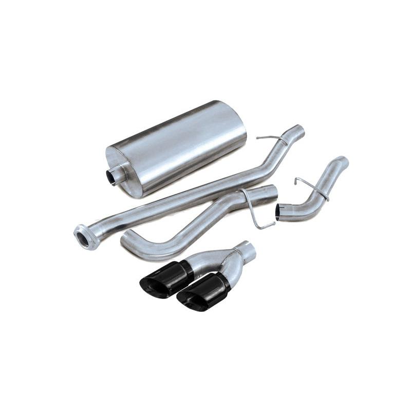 Corsa 2002-2006 Chevrolet Avalanche 5.3L V8 3in Sport Cat-Back Exhaust w/ twin 4in Black Tips-SR1 Performance