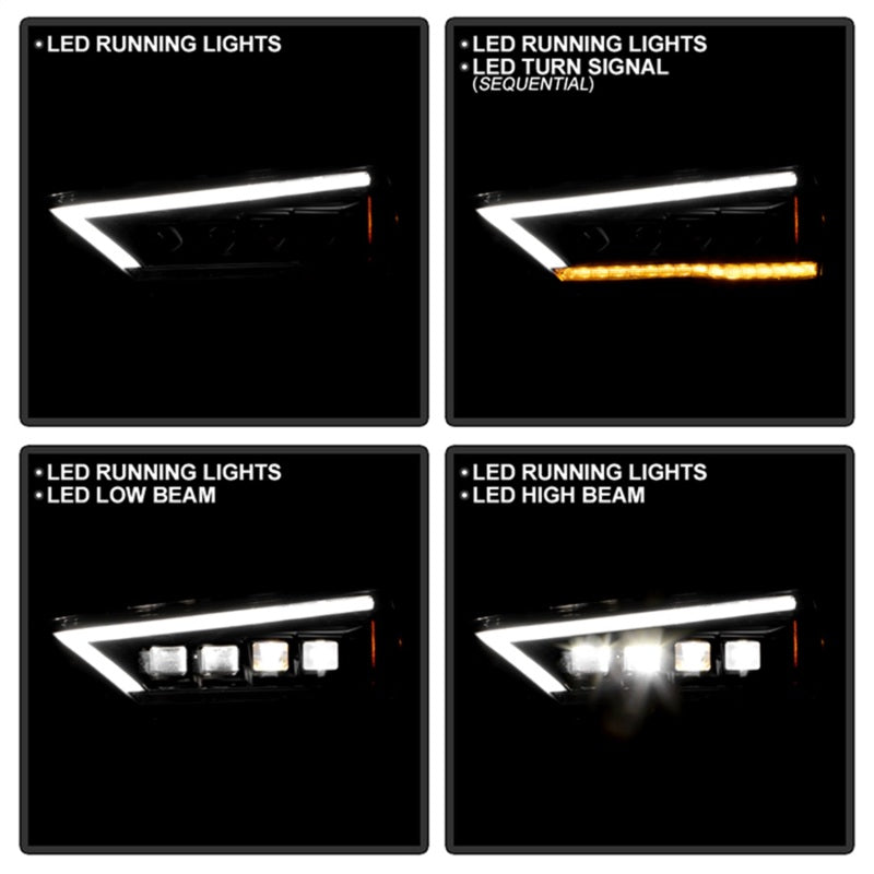 Spyder Apex 14-20 Toyota 4Runner High-Power LED Module Headlights - Black (PRO-YD-T4R14AP-SEQ-BK)-SR1 Performance