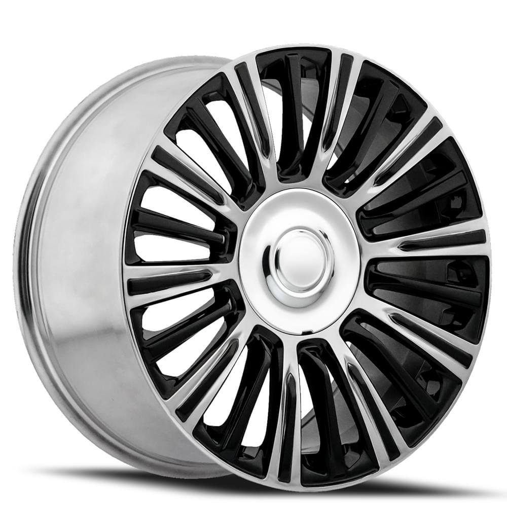 22X9 6X5.5 +28 HB 78.1 2021 ESCALADE PLATINUM GLOSS BLACK/POLISHED WITH CAP-SR1 Performance
