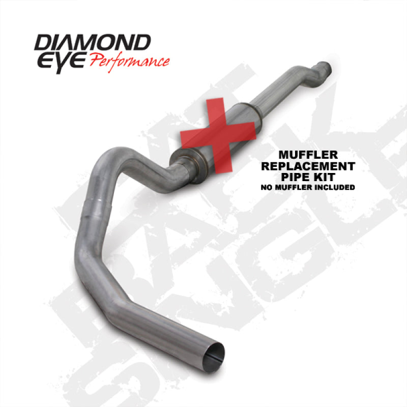 Diamond Eye KIT 4in CB MFLR RPLCMENT PIPE SGL AL: 03-07 FORD 6.0L F250/F350 (Extended Cab Only)-SR1 Performance