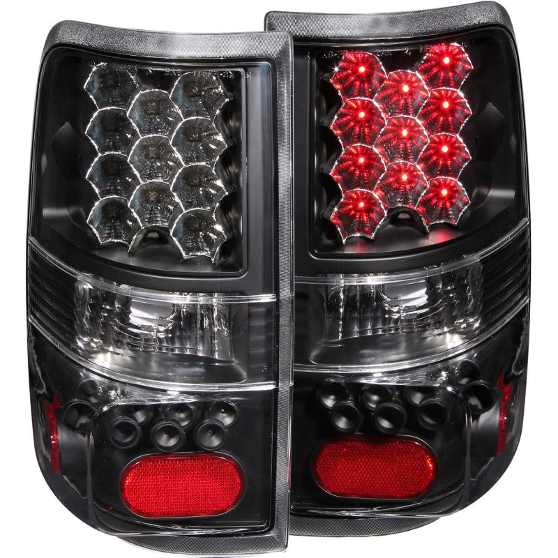 ANZO 2004-2008 Ford F-150 LED Taillights Black-SR1 Performance