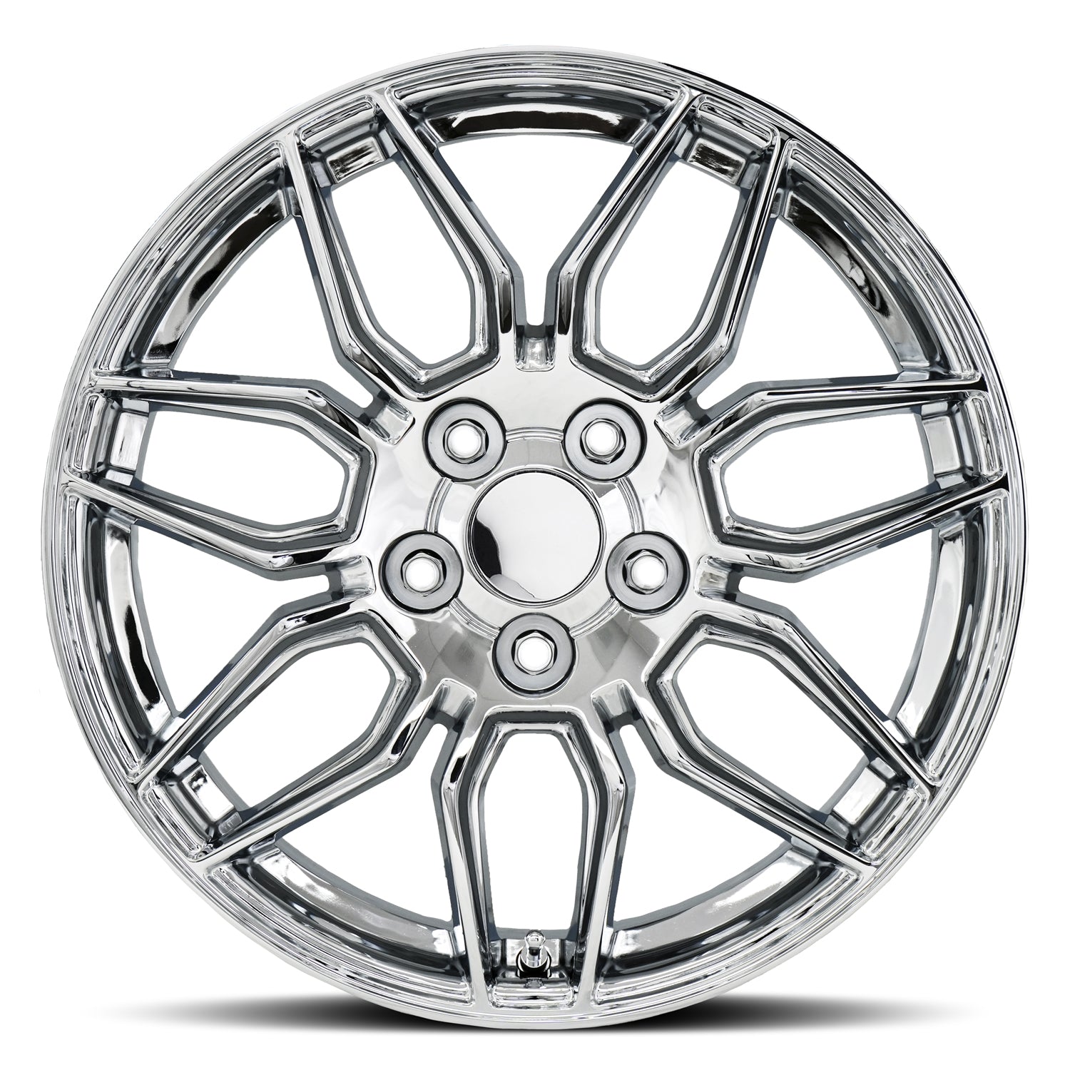 FR 401 – C8 ZO6 CORVETTE REPLICA WHEELS-Chrome 18x8.5 5x4.75 + 54 HB 70.3