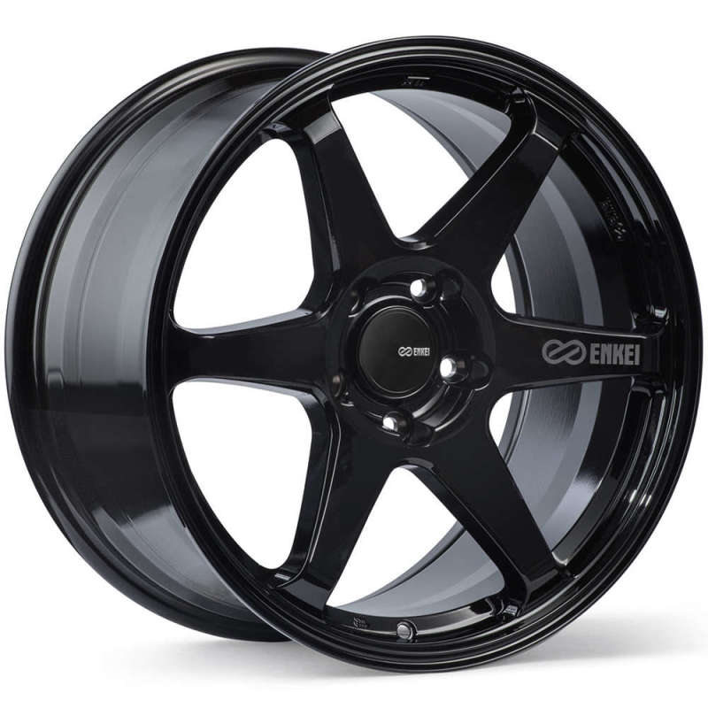 Enkei T6R 18x8 45mm Offset 5x100 Bolt Pattern 72.6 Bore Gloss Black Wheel-SR1 Performance