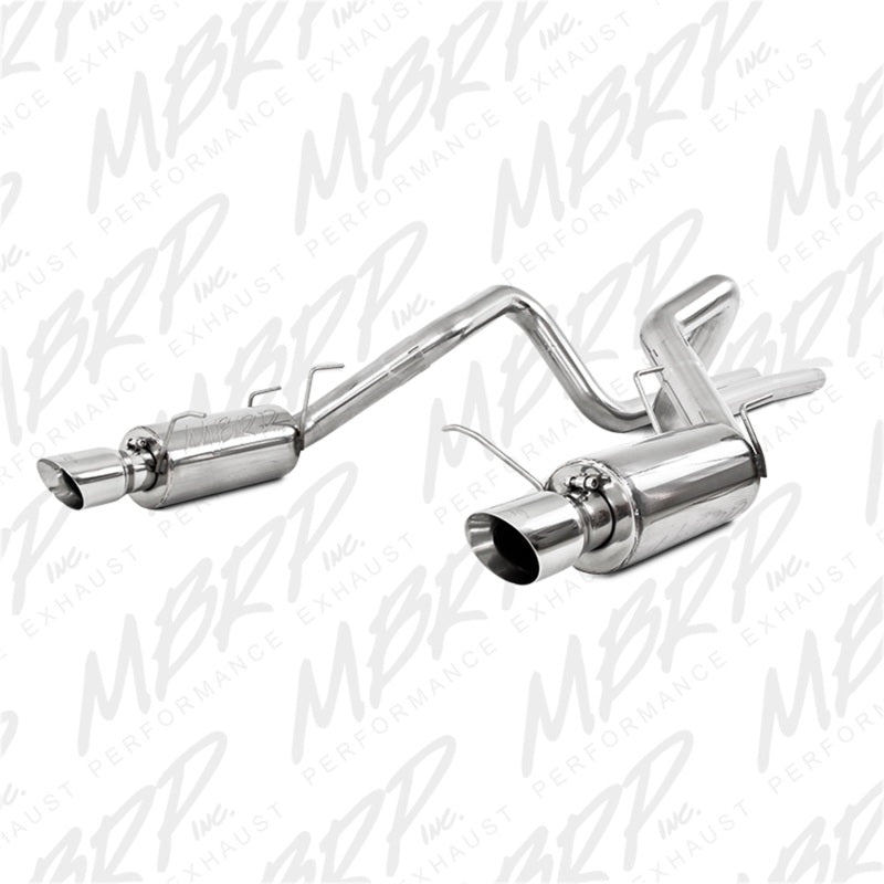 MBRP 11-14 Ford Mustang GT 5.0L Dual Split Rear Street Version T409 3in Cat Back Exhaust System-SR1 Performance