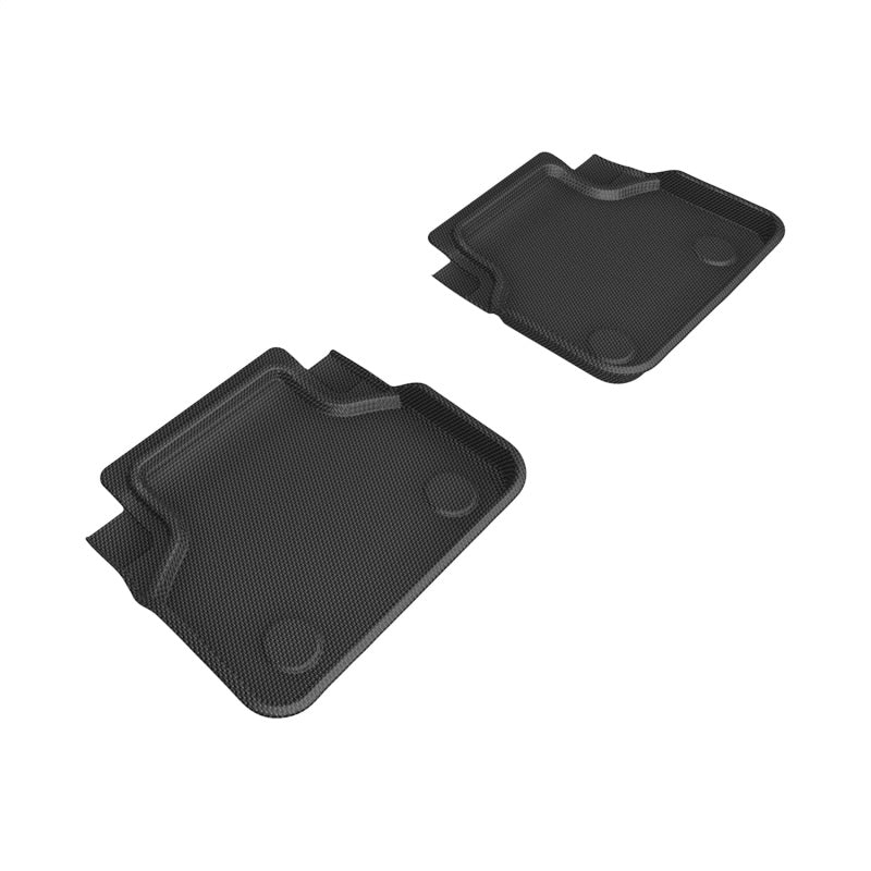 3D Maxpider 2018+ BMW 8 Series Gran Coupe RWD Kagu 2nd Row Floormat - Black-SR1 Performance