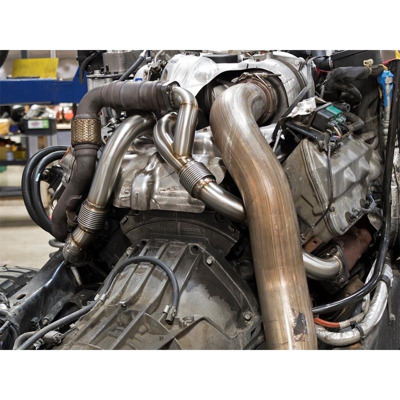 aFe Twisted Steel Header Up-Pipe 08-10 Ford Diesel Trucks V8-6.4L (td)-SR1 Performance