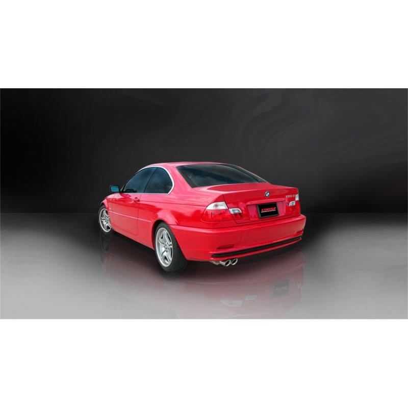 Corsa 2001-2006 BMW 325i/ci Convertible E46 Polished Sport Axle-Back Exhaust-SR1 Performance