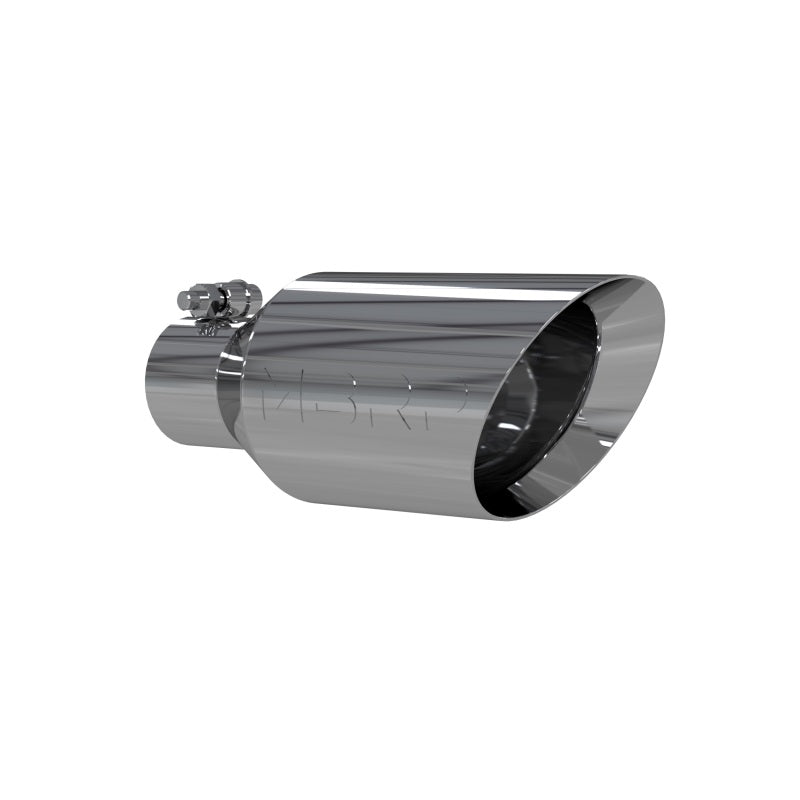 MBRP Universal Tip 4.5 O.D. Dual Walled Angled Rolled End 2.5 Inlet 12in Length - T304-SR1 Performance