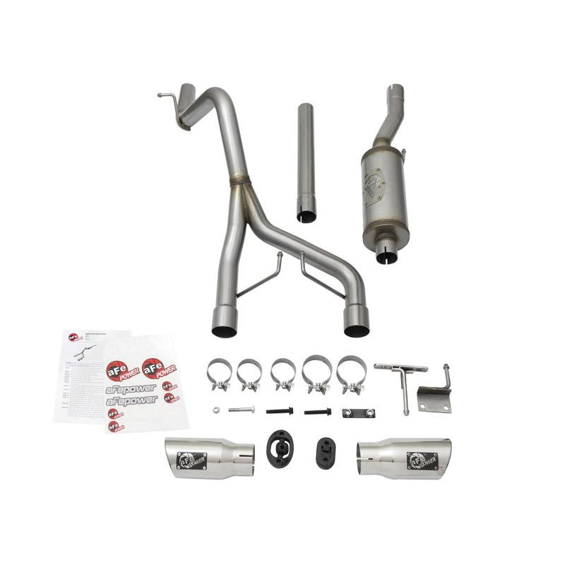 aFe Rebel Series CB 2.5in Dual Center Exit SS Exhaust w/ Polish Tip 07-15 Jeep Wrangler 3.6L/3.8L V6-SR1 Performance