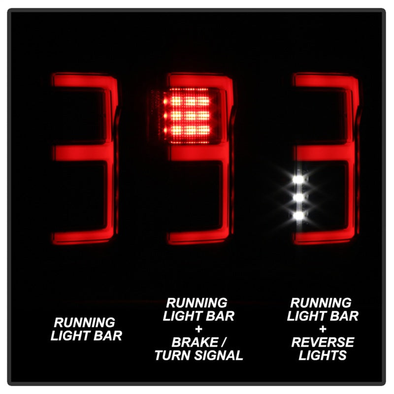 Spyder 15-17 Ford F-150 LED Tail Lights (w/Blind Spot) - Black Smoke (ALT-YD-FF15015BS-LBLED-BSM)-SR1 Performance