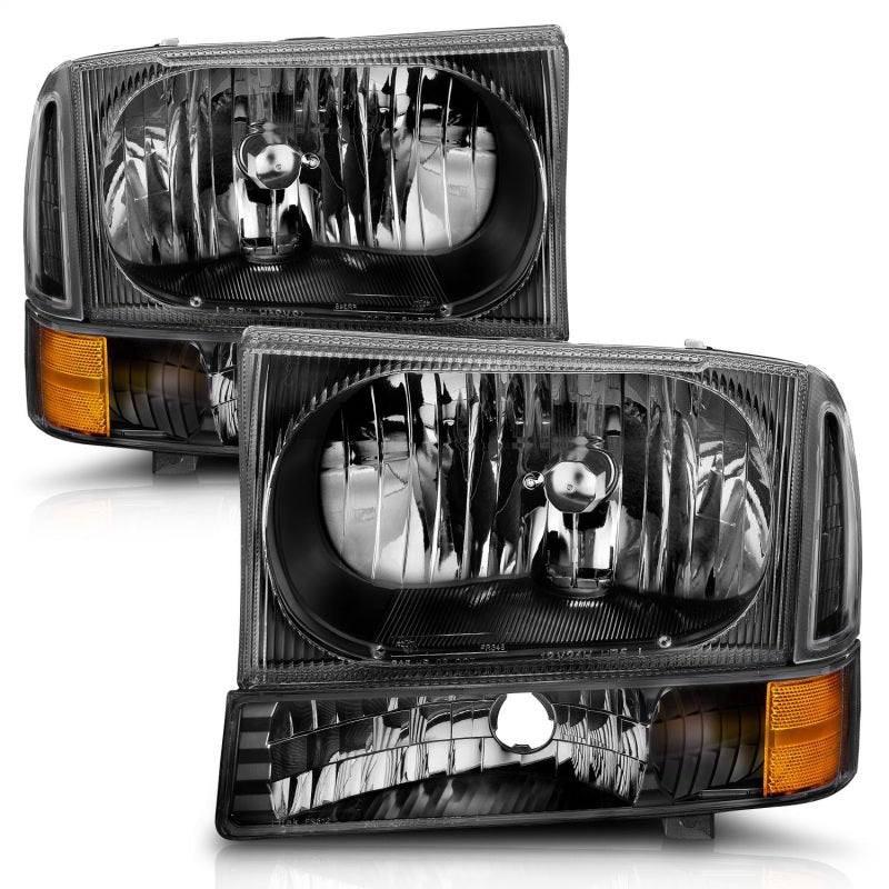 ANZO 2000-2004 Ford Excursion Crystal Headlights Black-SR1 Performance