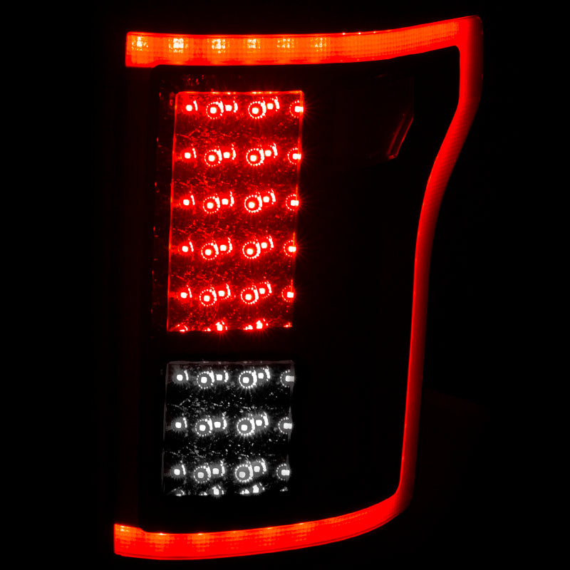 ANZO 2015-2016 Ford F-150 LED Taillights Red/Clear-SR1 Performance