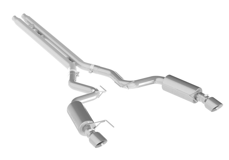 MBRP 15 Ford Mustang GT 5.0 Convertible T409 3in Cat Back Dual Split Rear Exit (Street Version)-SR1 Performance
