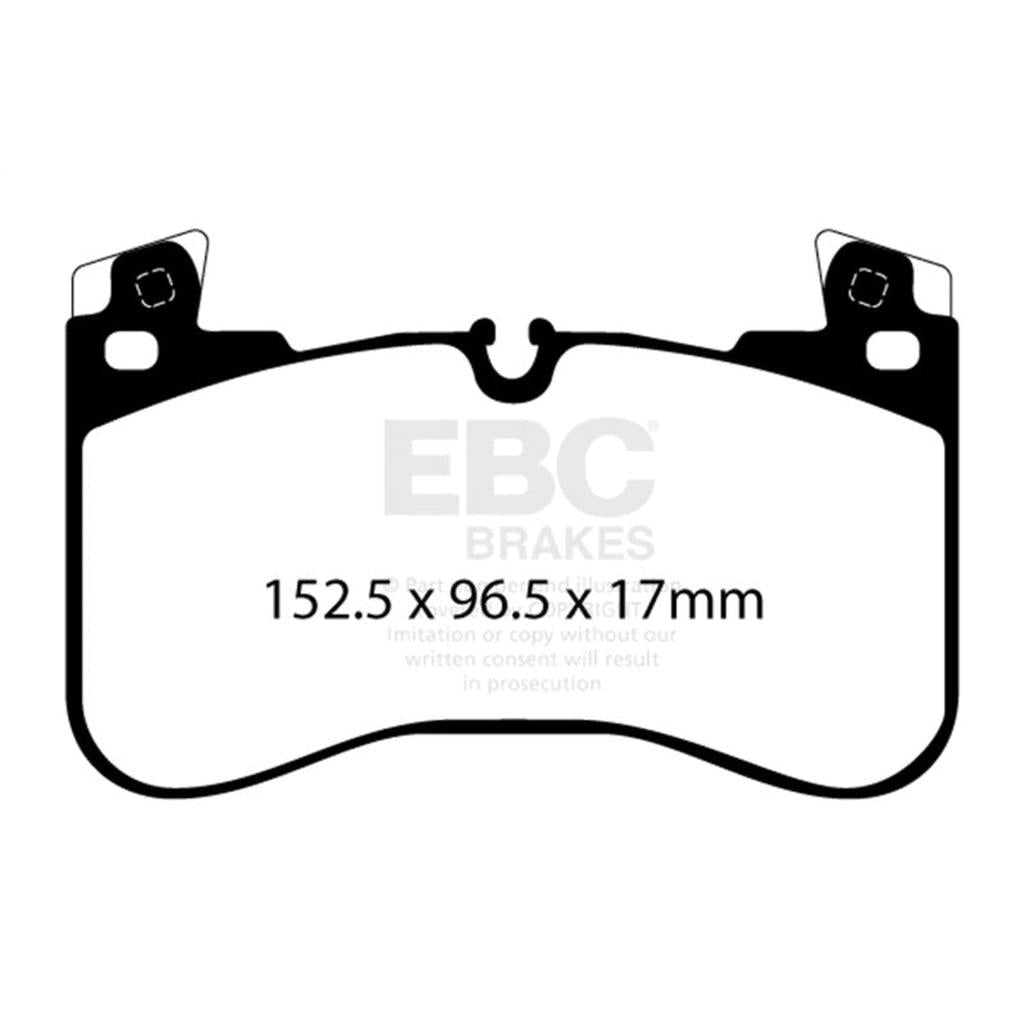 EBC Brakes ED92401 Extra Duty Front Brake Pads for Land Rover Discovery & Range Rover (2018-2019)