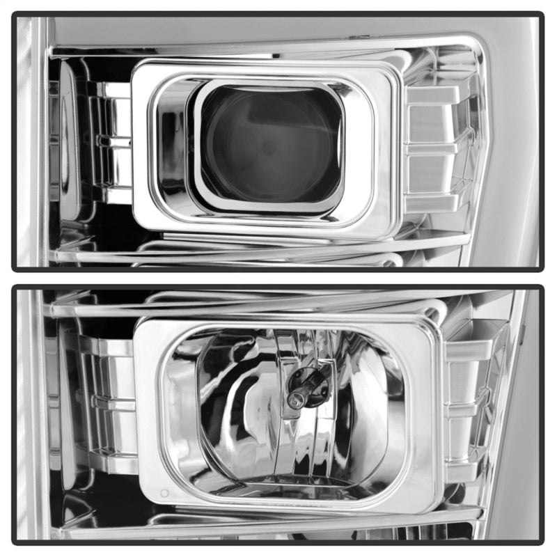 Spyder 11-16 Ford F-250/F-350 V2 Projector Headlights - Light Bar DRL - Chrome PRO-YD-FS11V2-LB-C-SR1 Performance