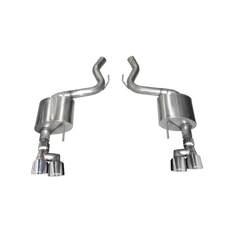 Corsa 18-19 Ford Mustang 5.0L 3in Touring Axle-Back Dual Rear Exit 4in Polished Pro-Series T-SR1 Performance