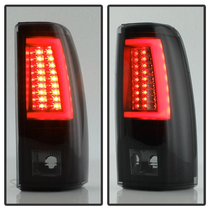 Spyder 03-06 Chevy Silverado (Does Not Fit Stepside) Version 2 LED Tail Lights - Black Smoke-SR1 Performance