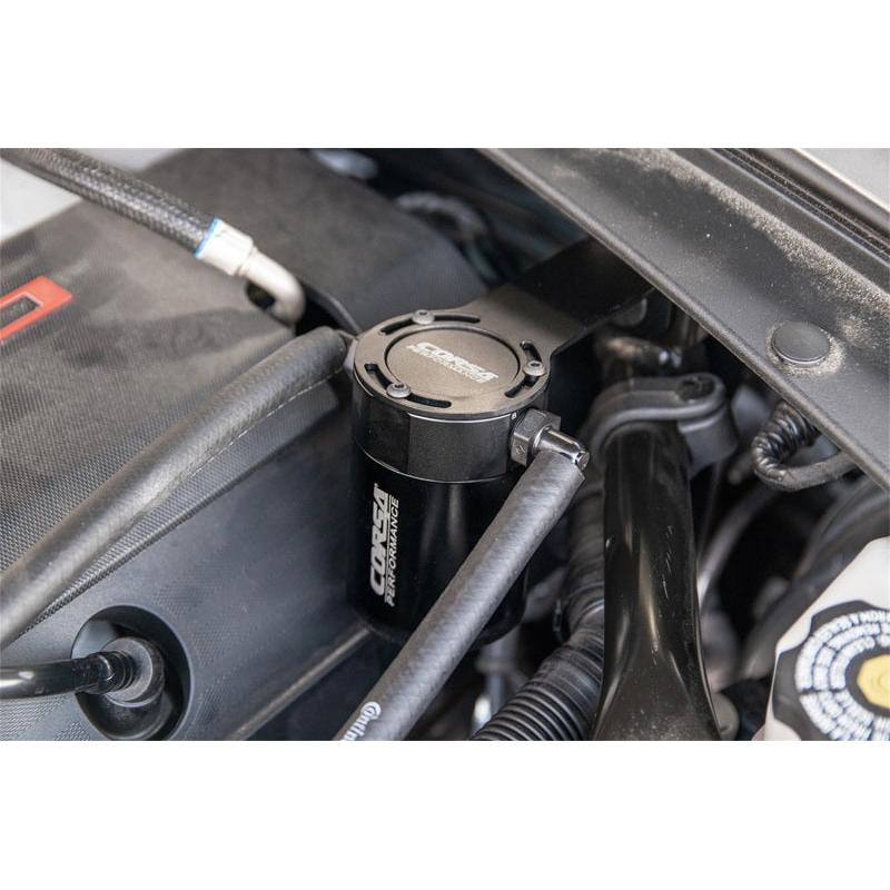 Corsa 2016-2023 Chevrolet Camaro SS Coupe 6.2L V8 (RWD) Aluminum Oil Catch Can w/Mounting Bracke-SR1 Performance