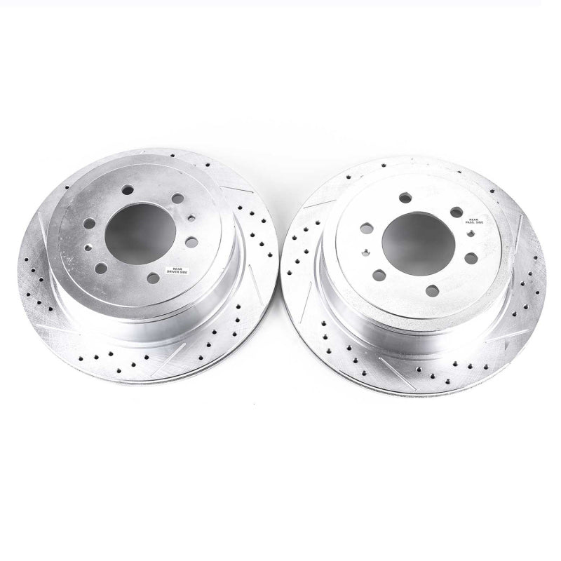 Power Stop 04-11 Ford F-150 Rear Evolution Drilled & Slotted Rotors - Pair-SR1 Performance
