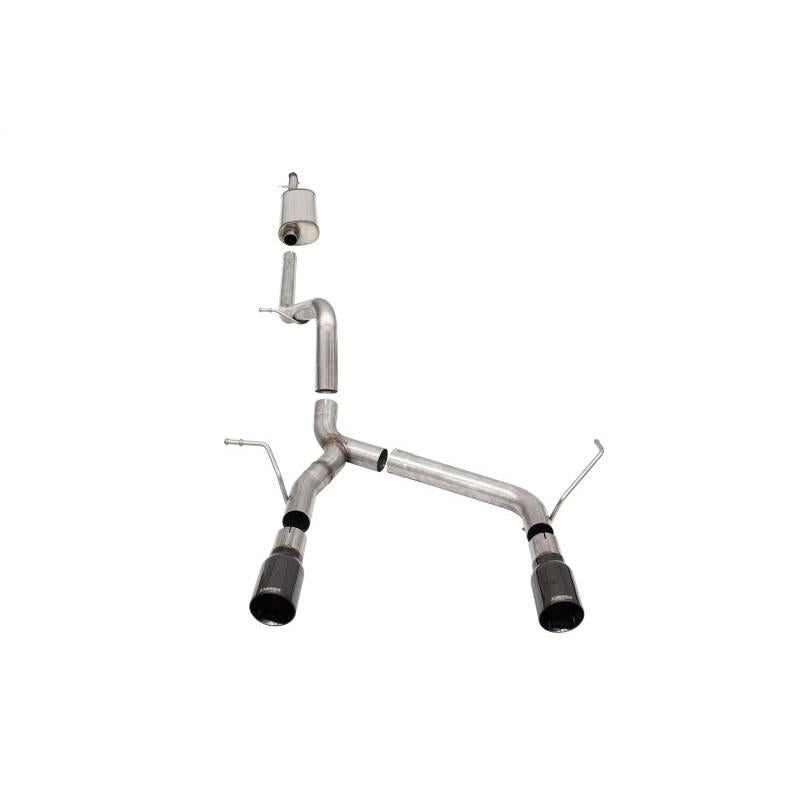 Corsa 2007-2018 Jeep Wrangler JKU 3.6L Sport 2.75in Cat-Back Exhaust w/ Single 4in Black Tips-SR1 Performance