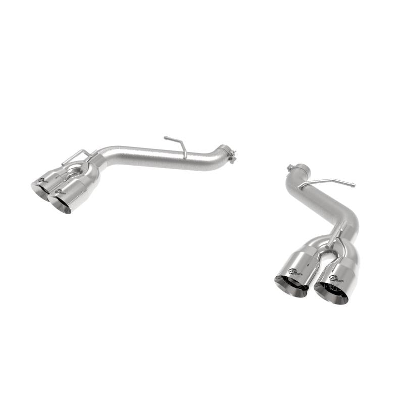aFe POWER MACH Force-Xp 3in Axle-Back Exhaust 16-20 Chevy Camaro SS V8 6.2L w/o Mufflers - Polished-SR1 Performance