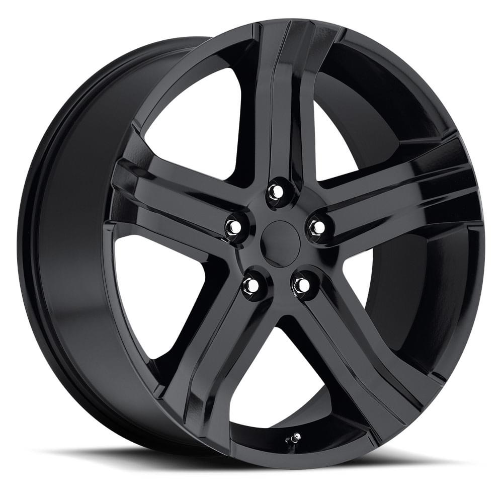 24X10 5X5.5 +25 HB 77.8 2013 DODGE RAM RT GLOSS BLACK WITH CAP-SR1 Performance