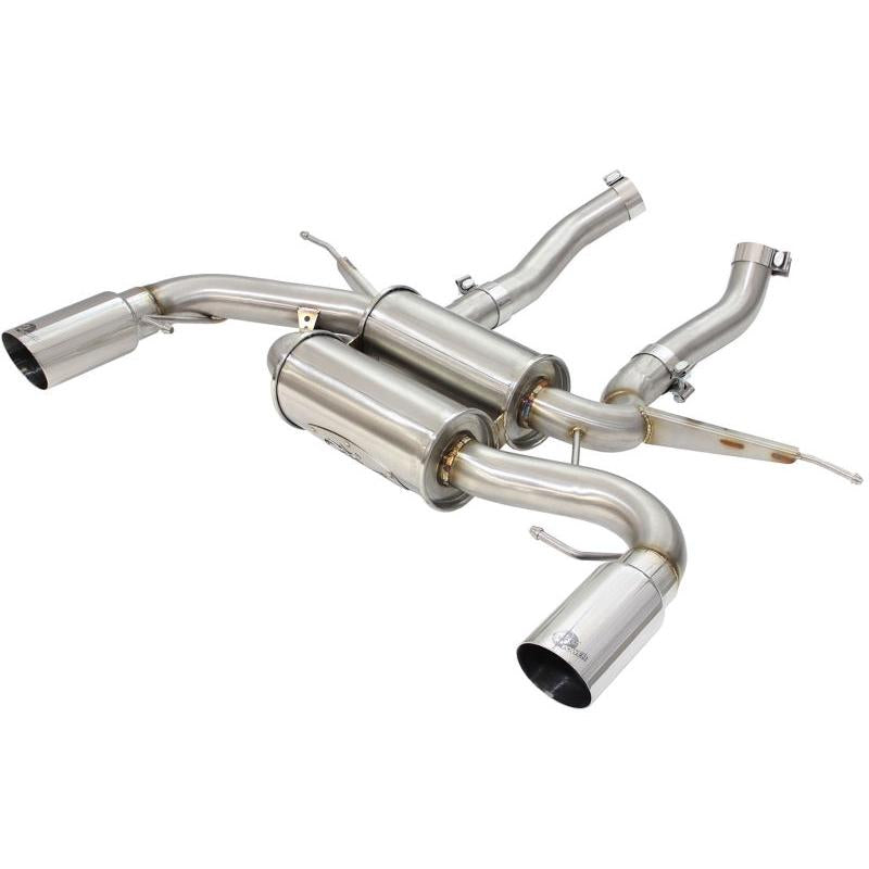 aFe MACHForce XP 2.5in Axle Back Stainless Exhaust w/ Polished Tips 07-13 BMW 335i 3.0L L6 (E90/92)-SR1 Performance